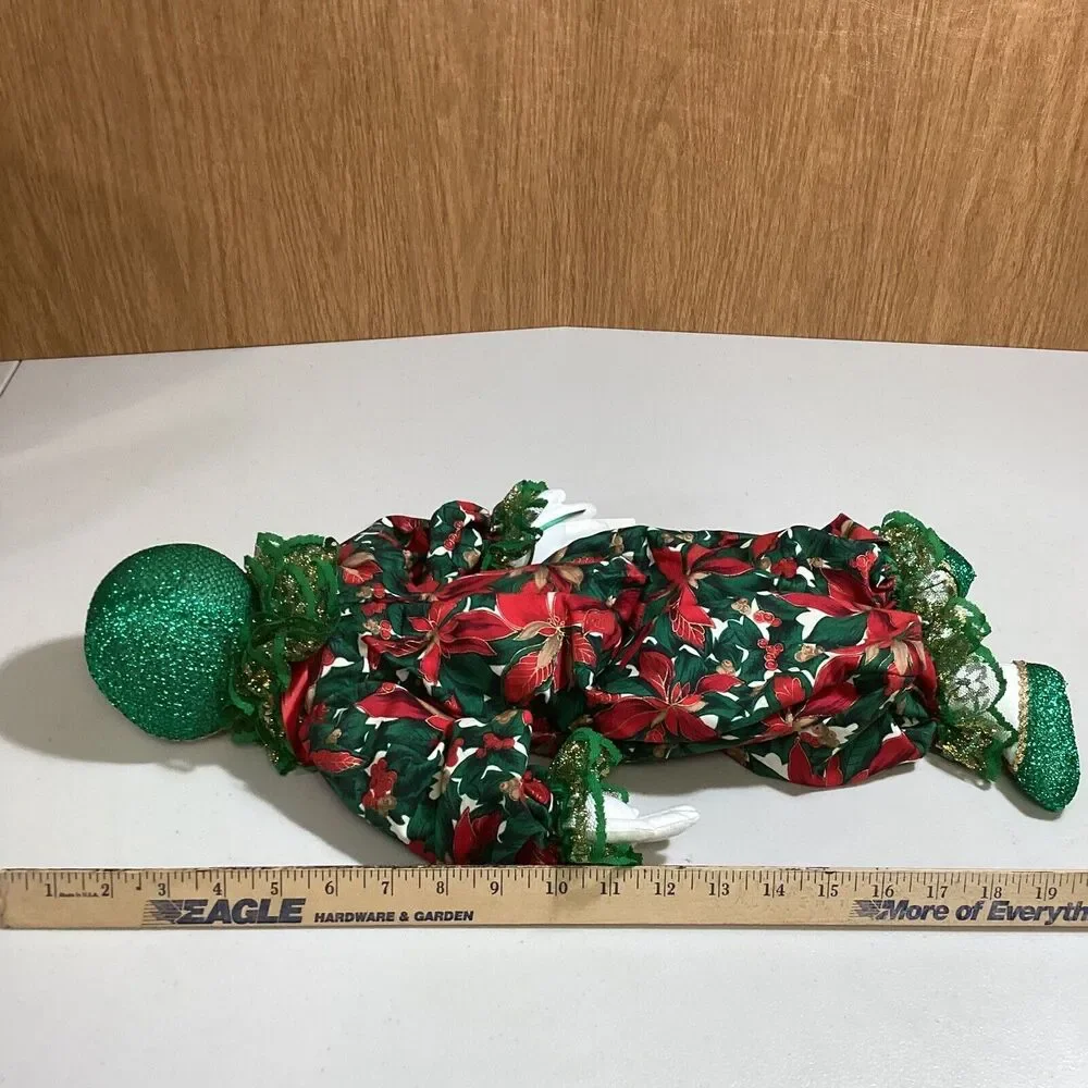 Vintage Handmade Jester Clown Joker Elf Christmas Doll 19”